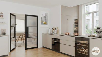Black Glass Tinted PanelDoor