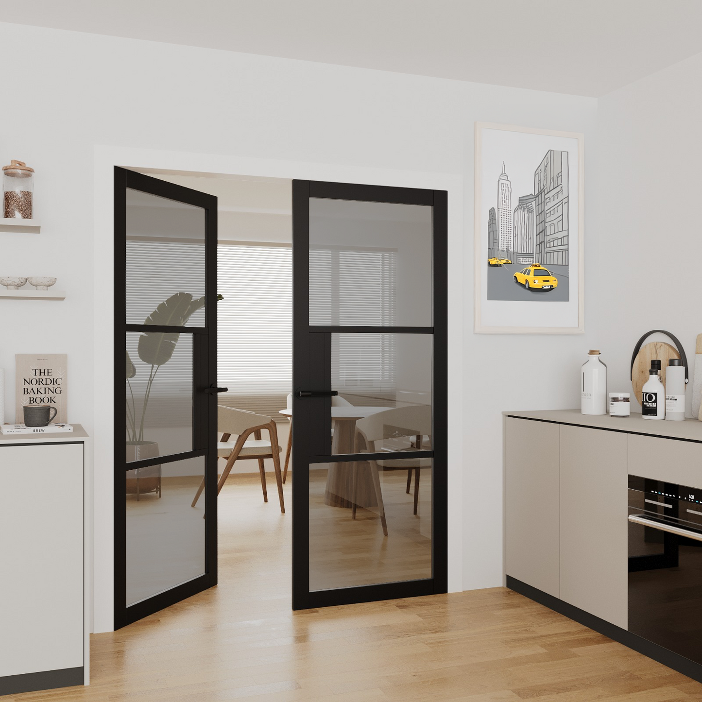 WC44GT Tinted Urban Style Premium Primed Black Mayfair Internal Door