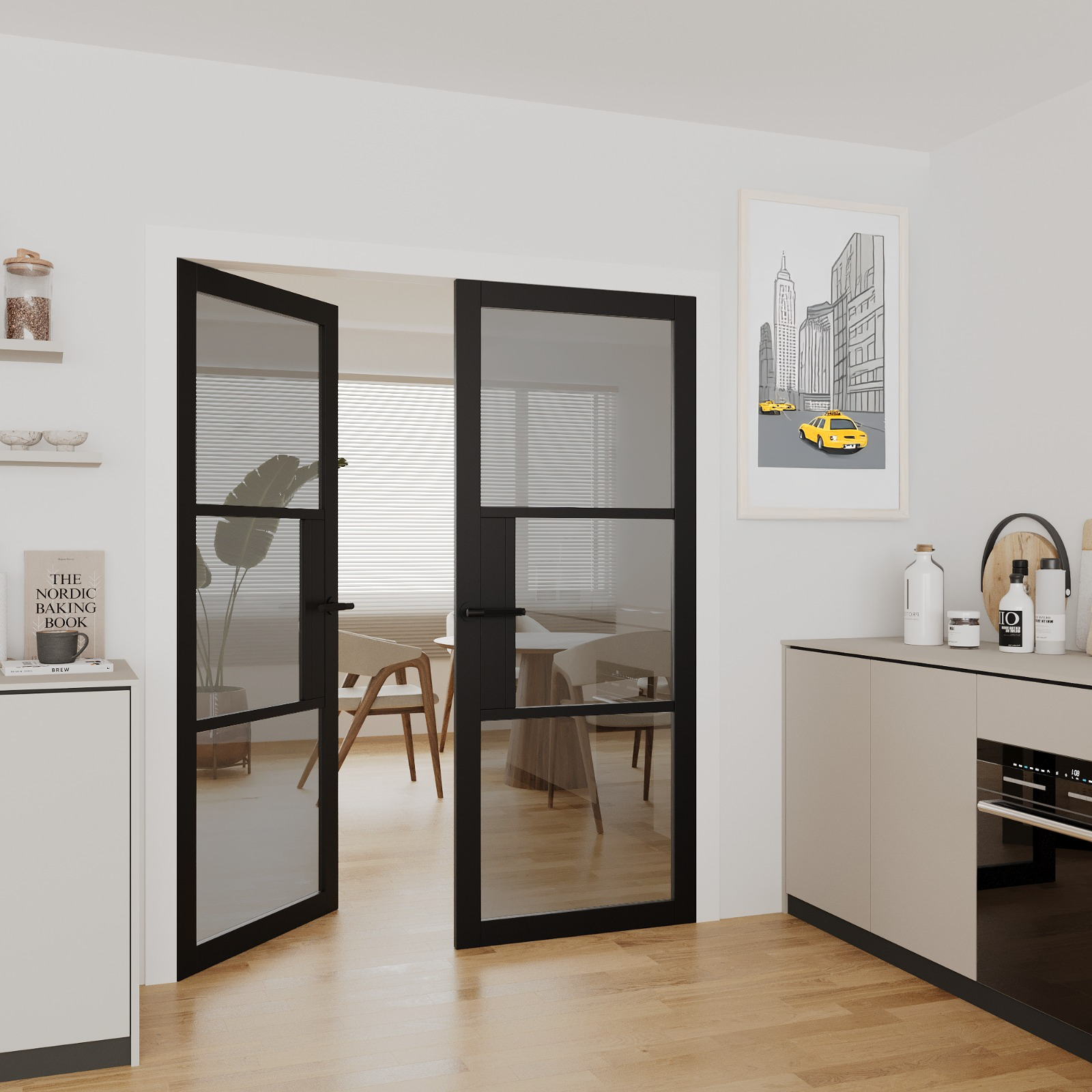 WC44GT Tinted Urban Style Premium Primed Black Mayfair Internal Door