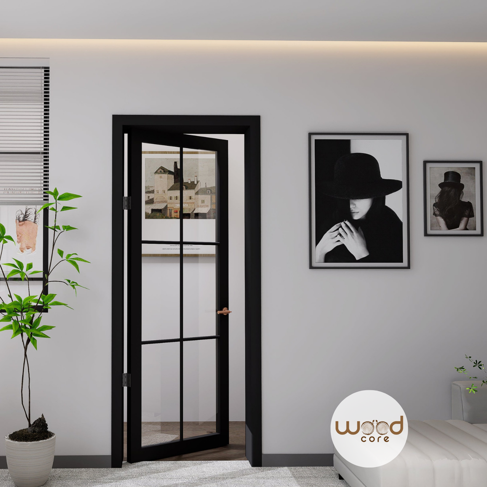 WC46GC Urban Style Premium Primed Black Mayfair Internal Door
