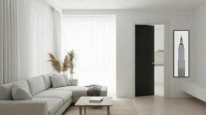 Wooden Black Line Door