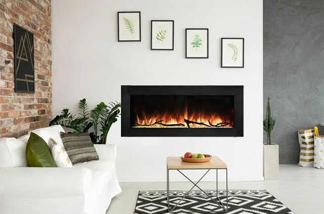 Firewave wall mounted electric fire - flame detail