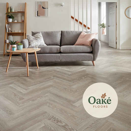 Washed Oak Herringbone Flooring 12mm