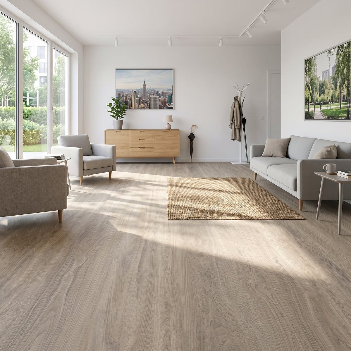 Washed Oak SPC flooring - main image