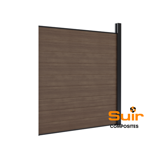 Composite fencing collection teak - woodgrain finish