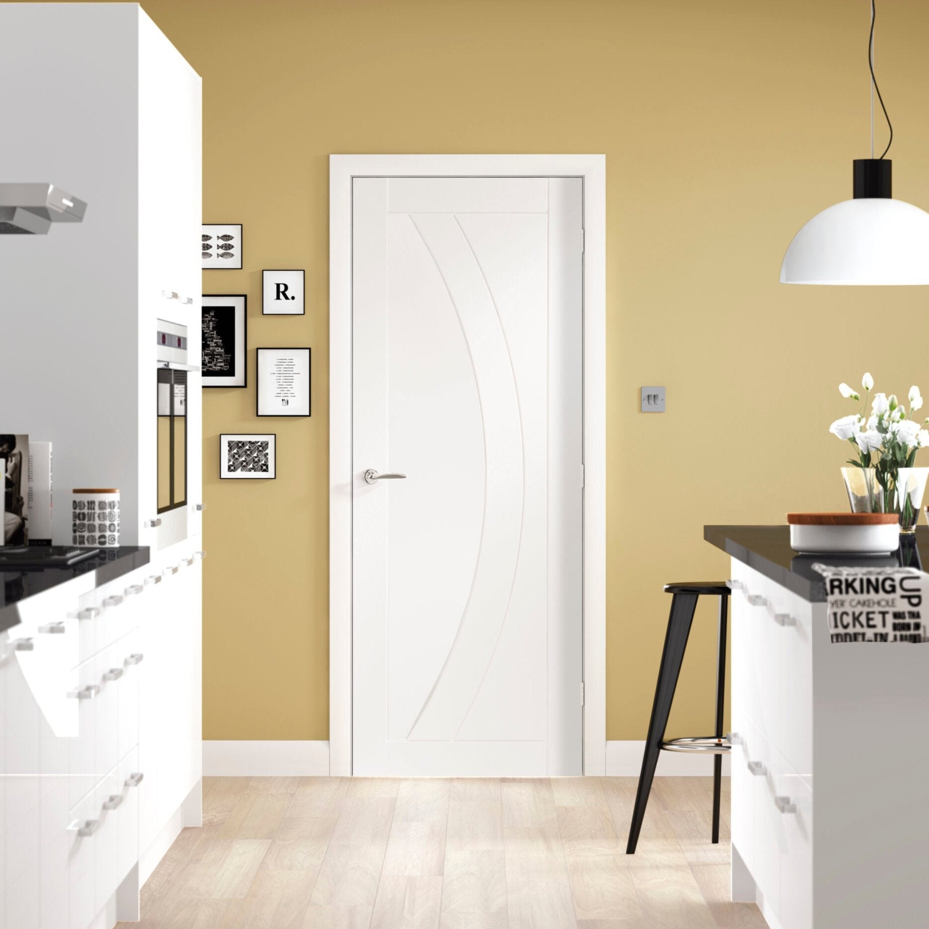 White Primed Internal Door WC2