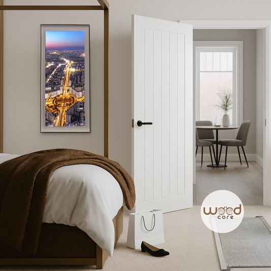 White Primed Internal Door WC3 cottage stlye door