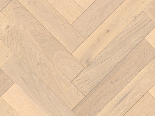 120mm x 600mm Herringbone Wicklow Oak stained brushed UV matt lacquered engineered oak flooring
