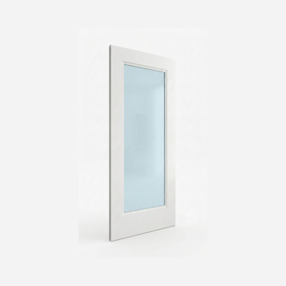 1 Panel Victorian Style Primed White Frosted Glass Internal Door WC23GF