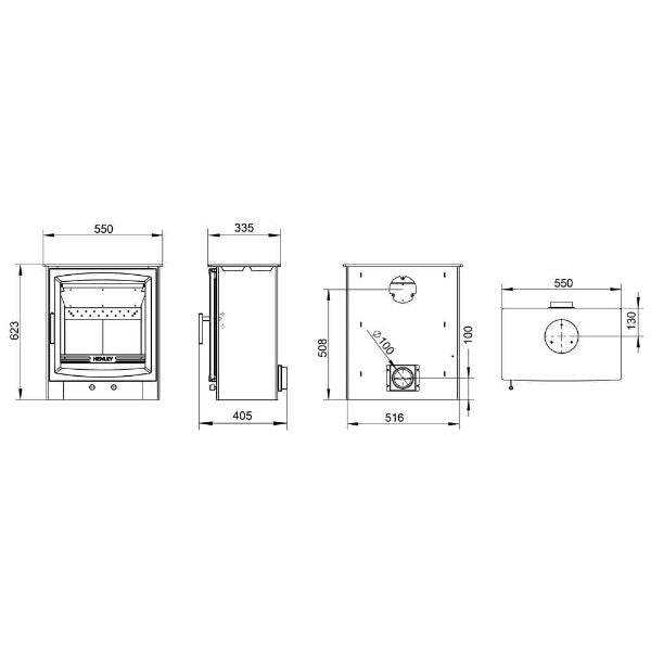 Burnbright 6.7kW Multi fuel stove