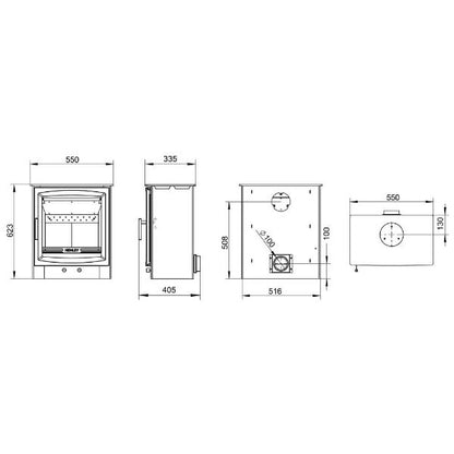 Burnbright 6.7kW Multi fuel stove