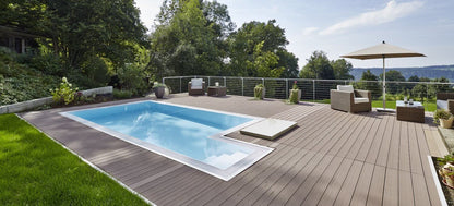 Composite decking mocha - installed