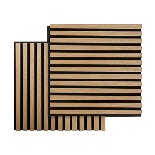 Slat Acoustic Wall Paneling Classic Oak Square