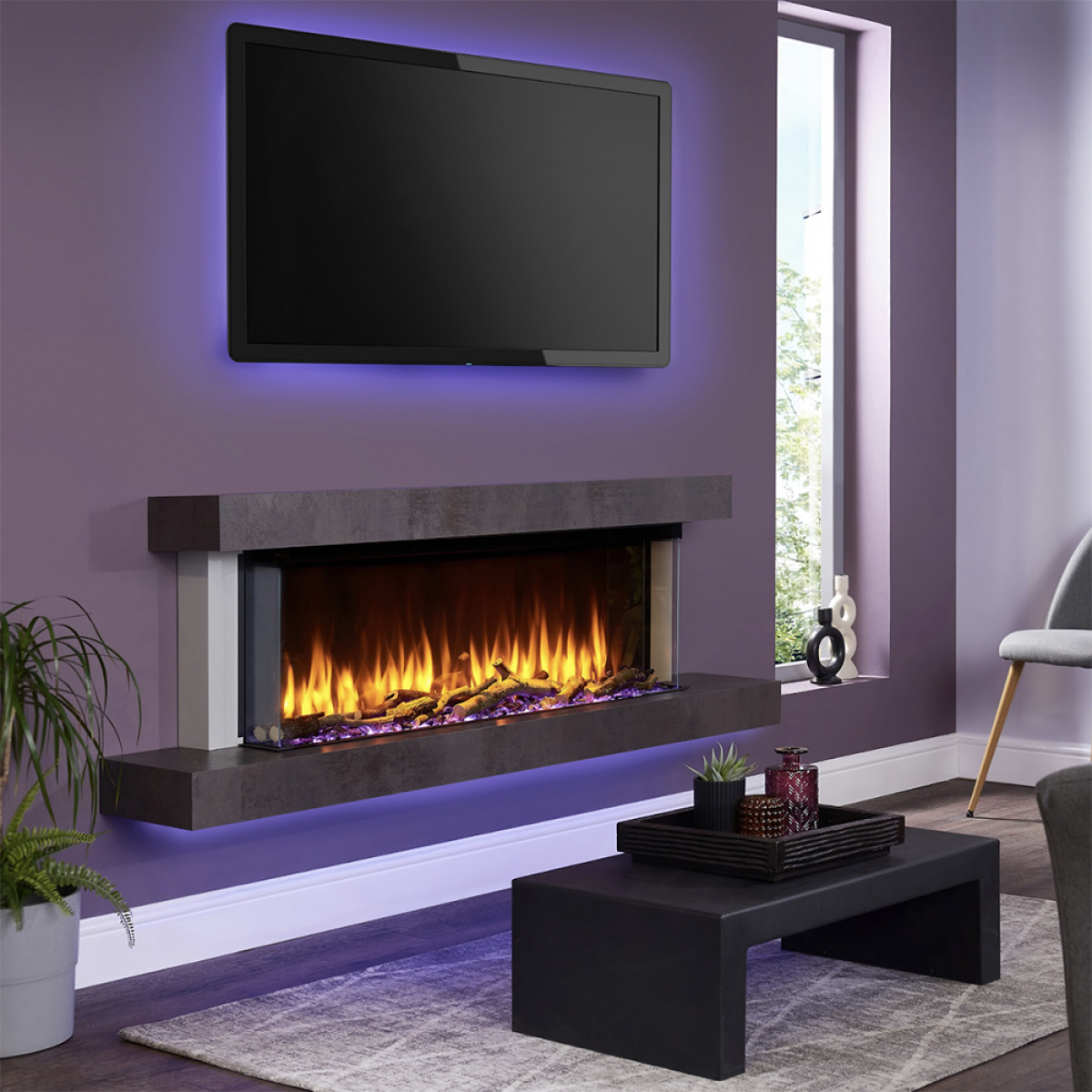 IRange I1100e Slimline 3-Sided Electric Fire