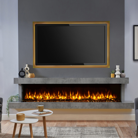 IRange I2000e Slimline 3-Sided Electric Fire