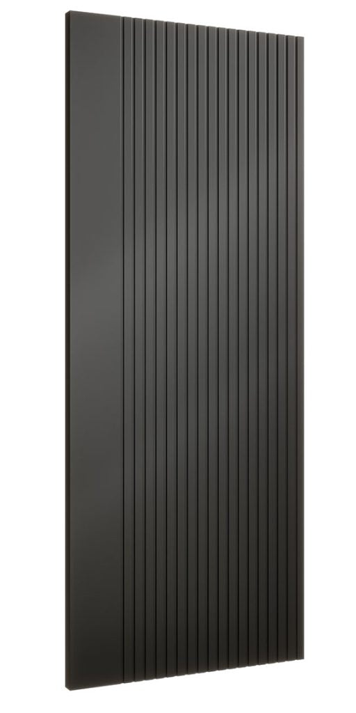 Slatted Style Internal Black Door NM34