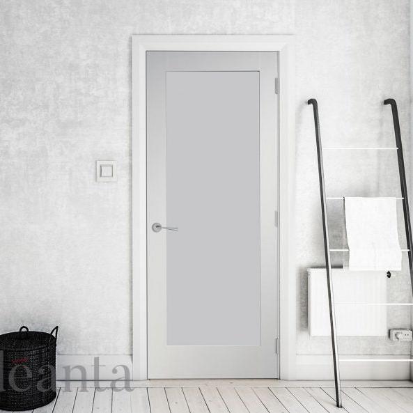 Shaker Clear Glass White Internal Door NM6G