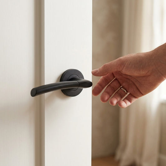 Matt Black Door Handles Monaco