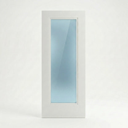 Stepped Moulding White Primed Internal Wooden Door WC21GF Frosted Glass