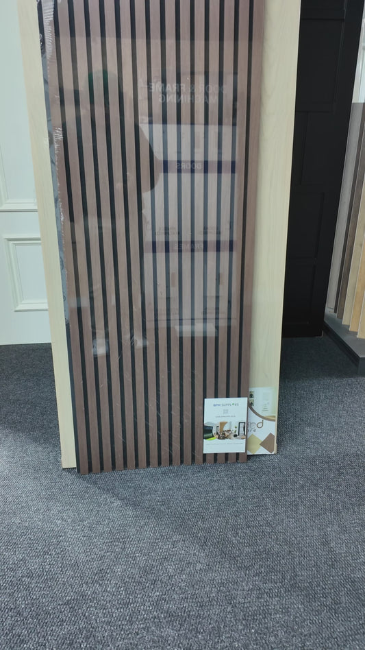 Slat Acoustic Wall Paneling Walnut