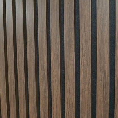 Slat Acoustic Wall Paneling Walnut