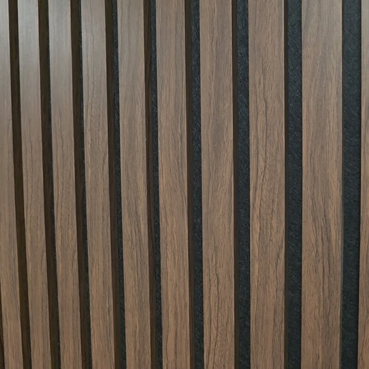 Slat Acoustic Wall Paneling Walnut