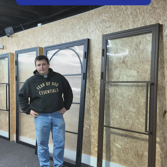 Steel Bronze Urban Style Modern Internal Glass Door Lisbon video