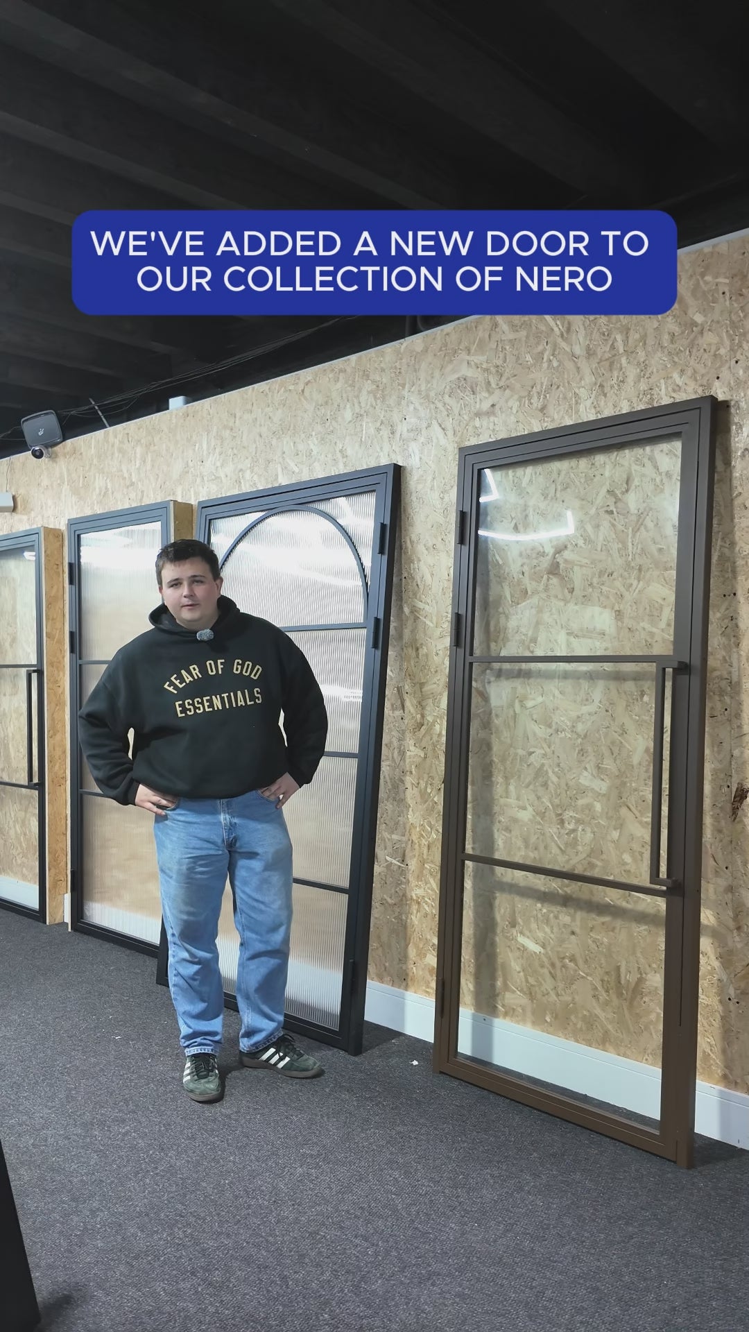Steel Bronze Urban Style Modern Internal Glass Door Lisbon video