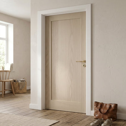 WC15 Shaker Style Whitewashed Oak Internal Door