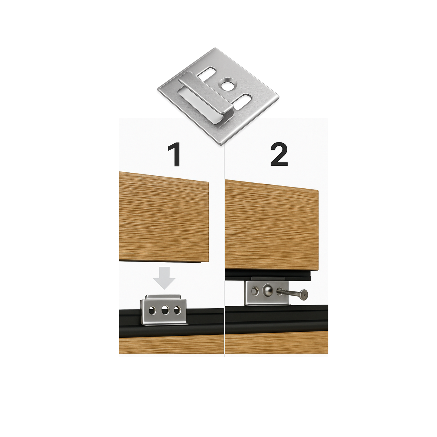 Composite cladding fixing clips - stainless steel hidden fixing system
