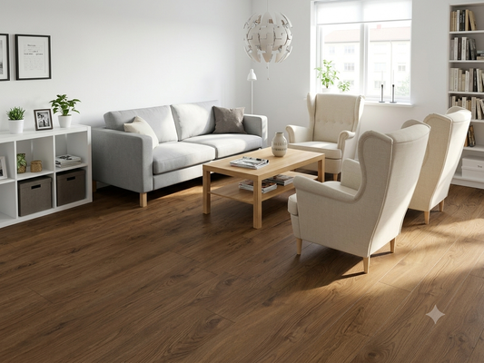 Fourteen Solid 4V Mountain Oak Amber Laminate Flooring — 14mm