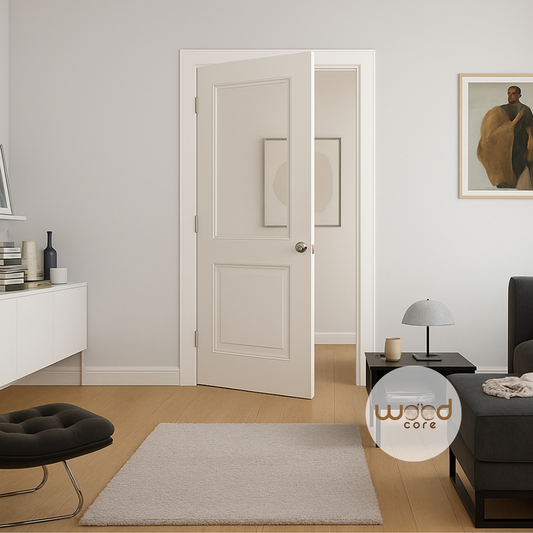 White 2 Panel Victoria Style Clear Glass Door 