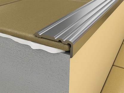 Self-adhesive aluminium edge floor profile, 25 x 10 x 1800mm