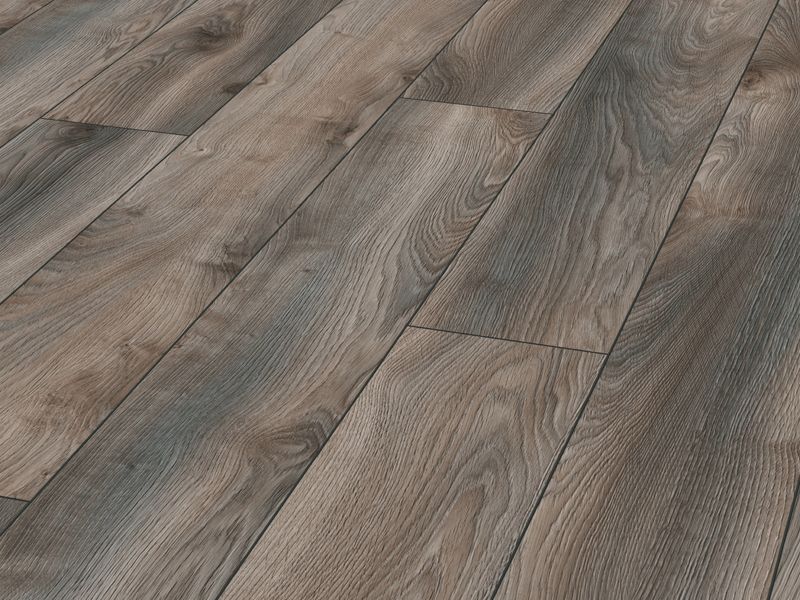 MAMMUT LONG PLANK MACRO OAK GREY LAMINATE FLOORING AC5