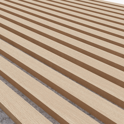 Slat Acoustic Wall Paneling Classic Oak Grey Silver Back