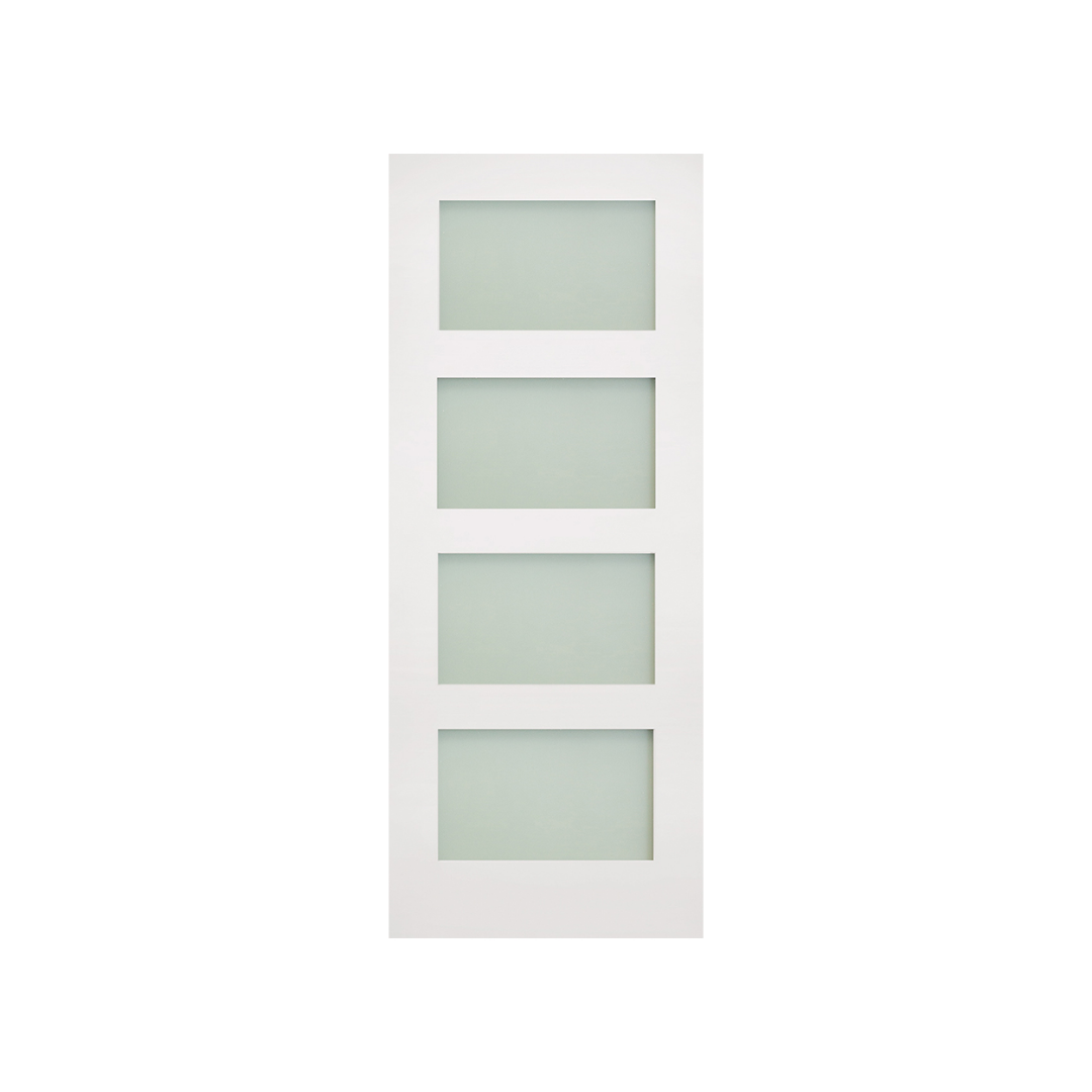 WC31G Frosted Glass Primed White Internal Door