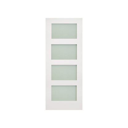 WC31G Frosted Glass Primed White Internal Door