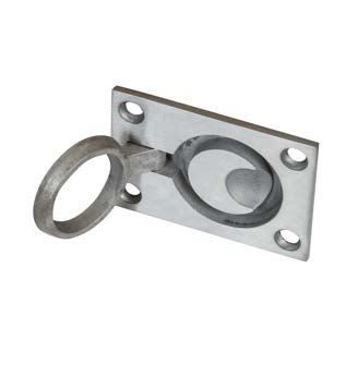 Flush Pull Ring in Satin Chrome