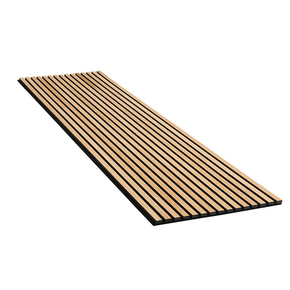 Slat Acoustic Wall Panelling Classic Oak Black Felt