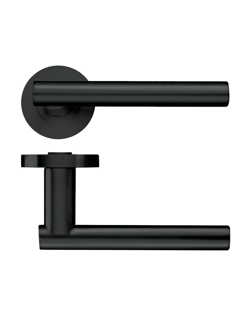 Matt Black Door Handles Lucca