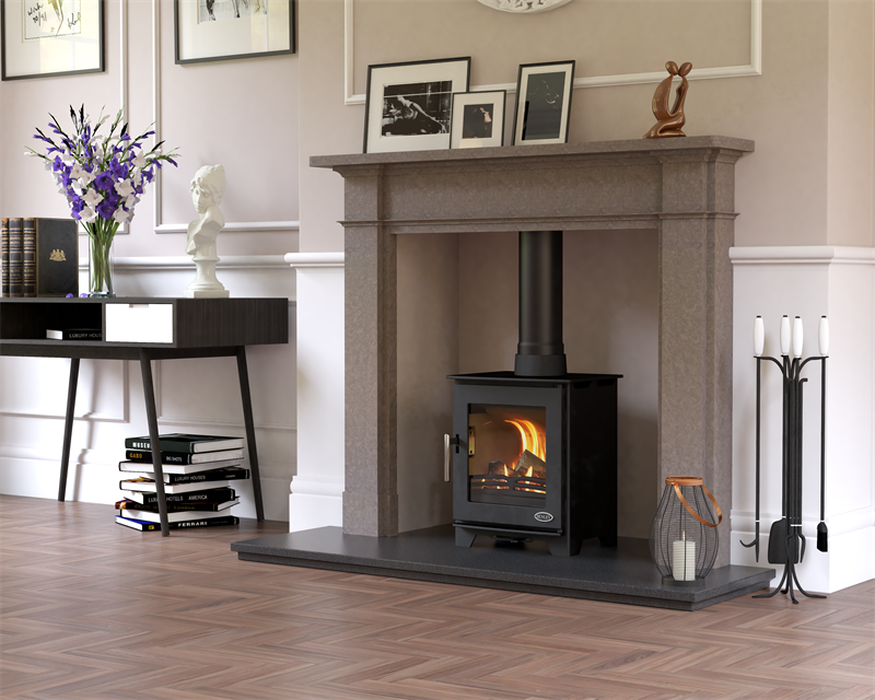 Abbey Honed Grey Fireplace