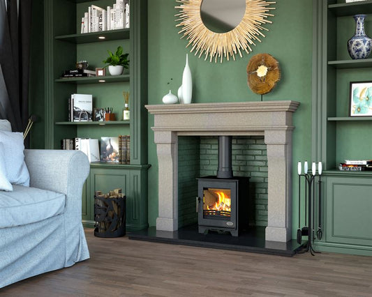 Marseilles Honed Grey Fireplace