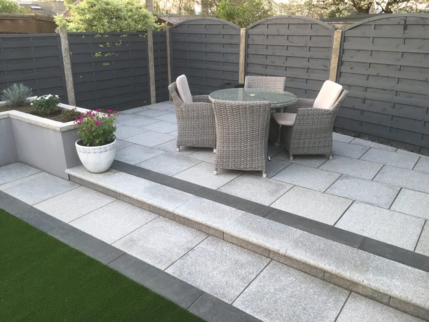 Silver Grey Granite Steps 50mm