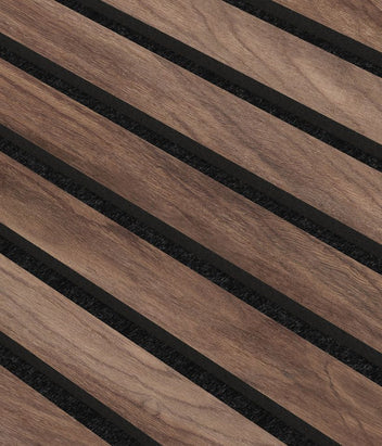 Slat Acoustic Wall Paneling Walnut