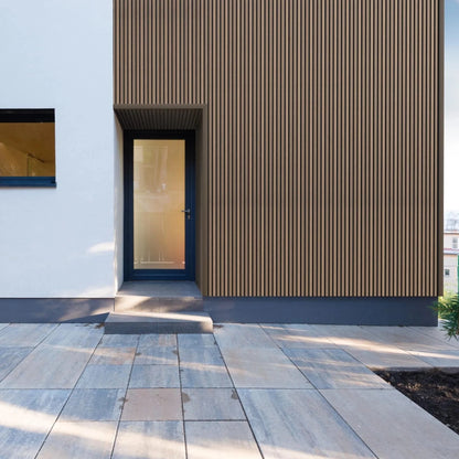 Composite Slatted Cladding Oak