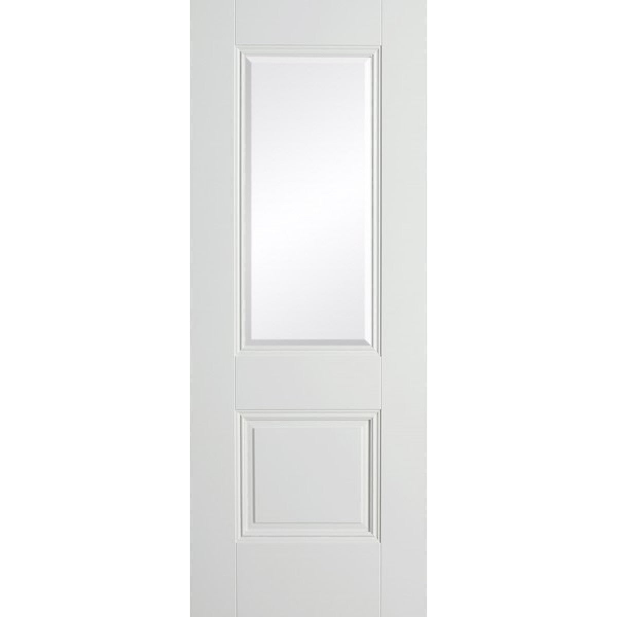 Arnham white 2 Panel Shaker Clear Glass