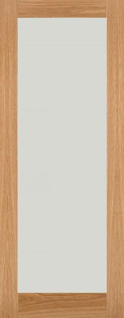 Oak Shaker Clear Glass Internal Door