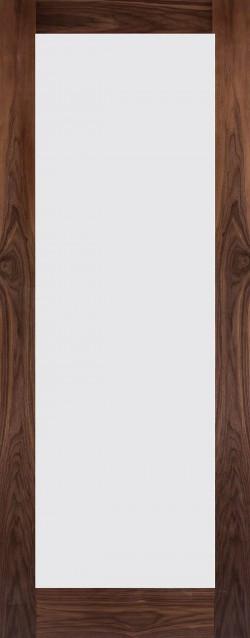 NM6GC Clear Glass Walnut Internal Door