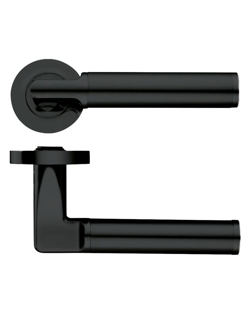 Matt Black Door Handles Rome